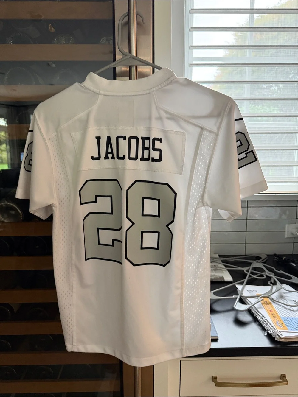 Nike youth White #28 Football Jersey